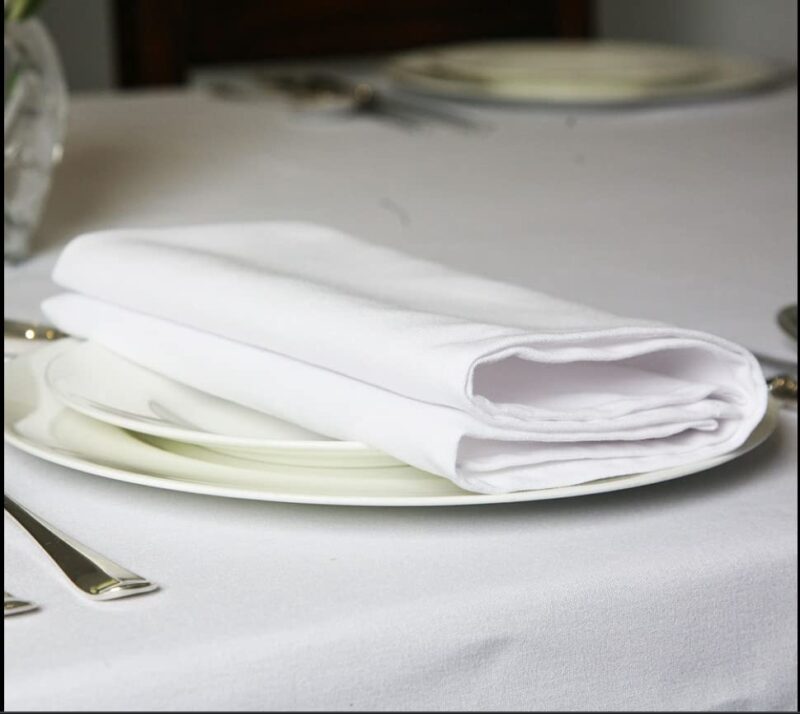 Glus Cotton Dinner Table Napkins 45 X 45 Cm(White, 6)