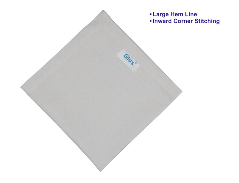 Glus Cotton Dinner Table Napkins 45 X 45 Cm(White, 6) - Image 5
