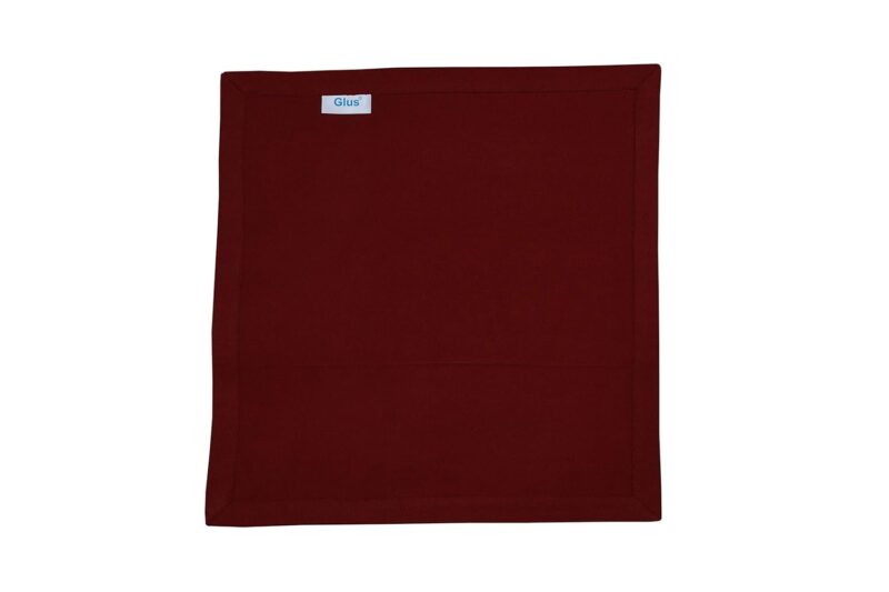 Glus Cotton Dining Table Napkins Set of 6 (18x18 inch)- Maroon - Image 2