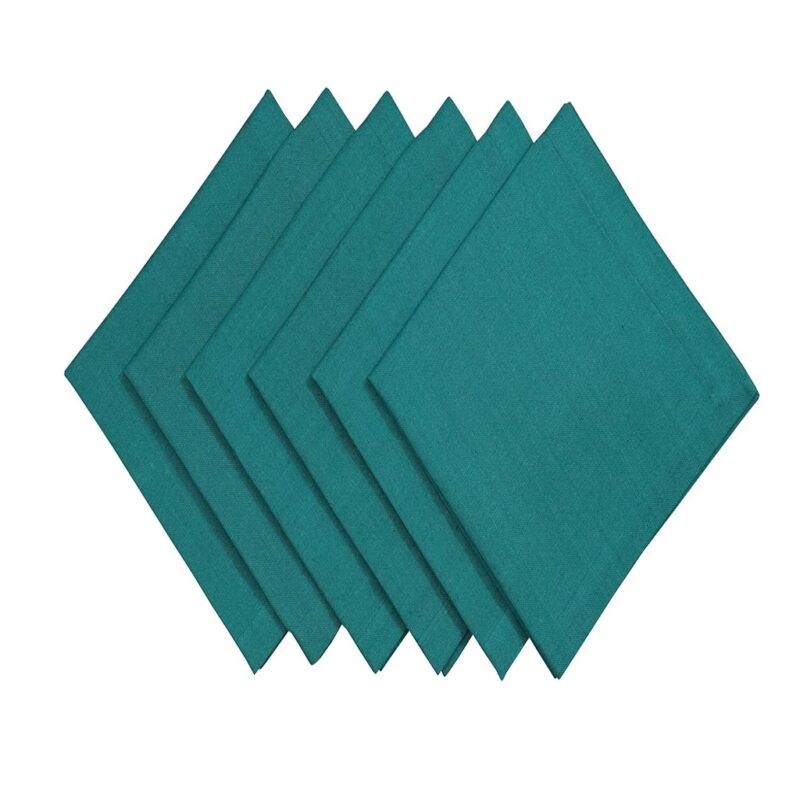 Glus Premium Cotton Dining Table Napkins -Absorbent Heavy Cotton Party Fabric Pack of 6 (Green, Pack of 6) - Image 2