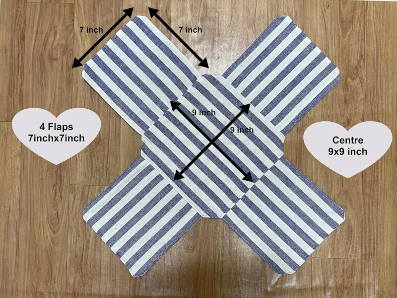 Glus Cotton Double Layer Roti Clothes Wrap with Flaps - Image 6